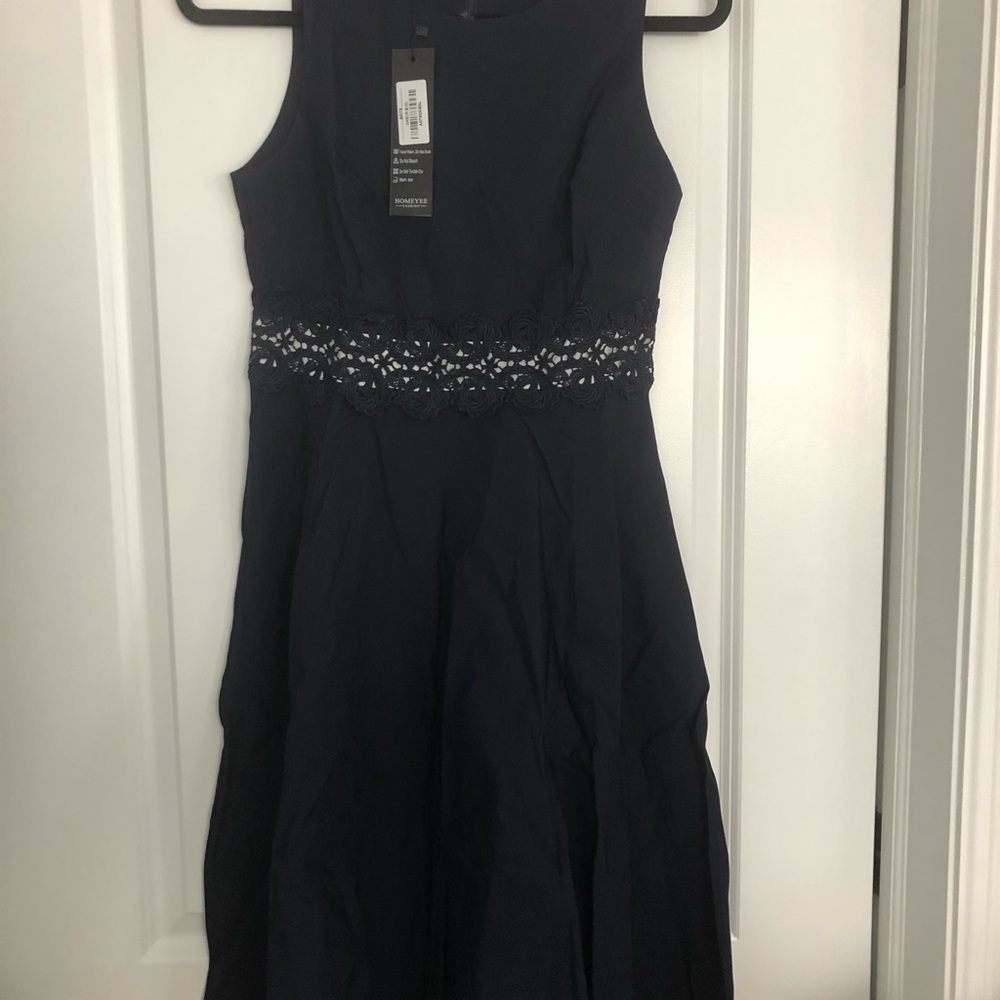 Navy blue women’s a-line dress